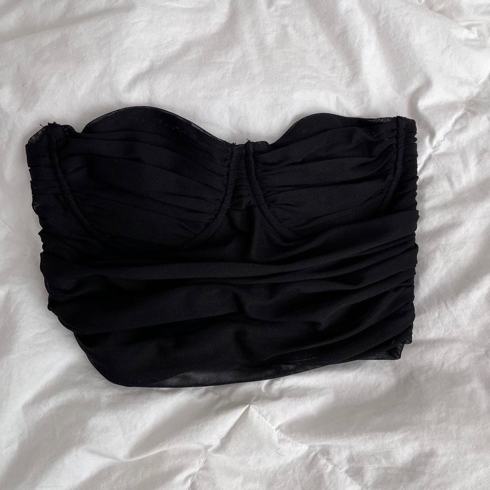 Zara tulle mesh corset top